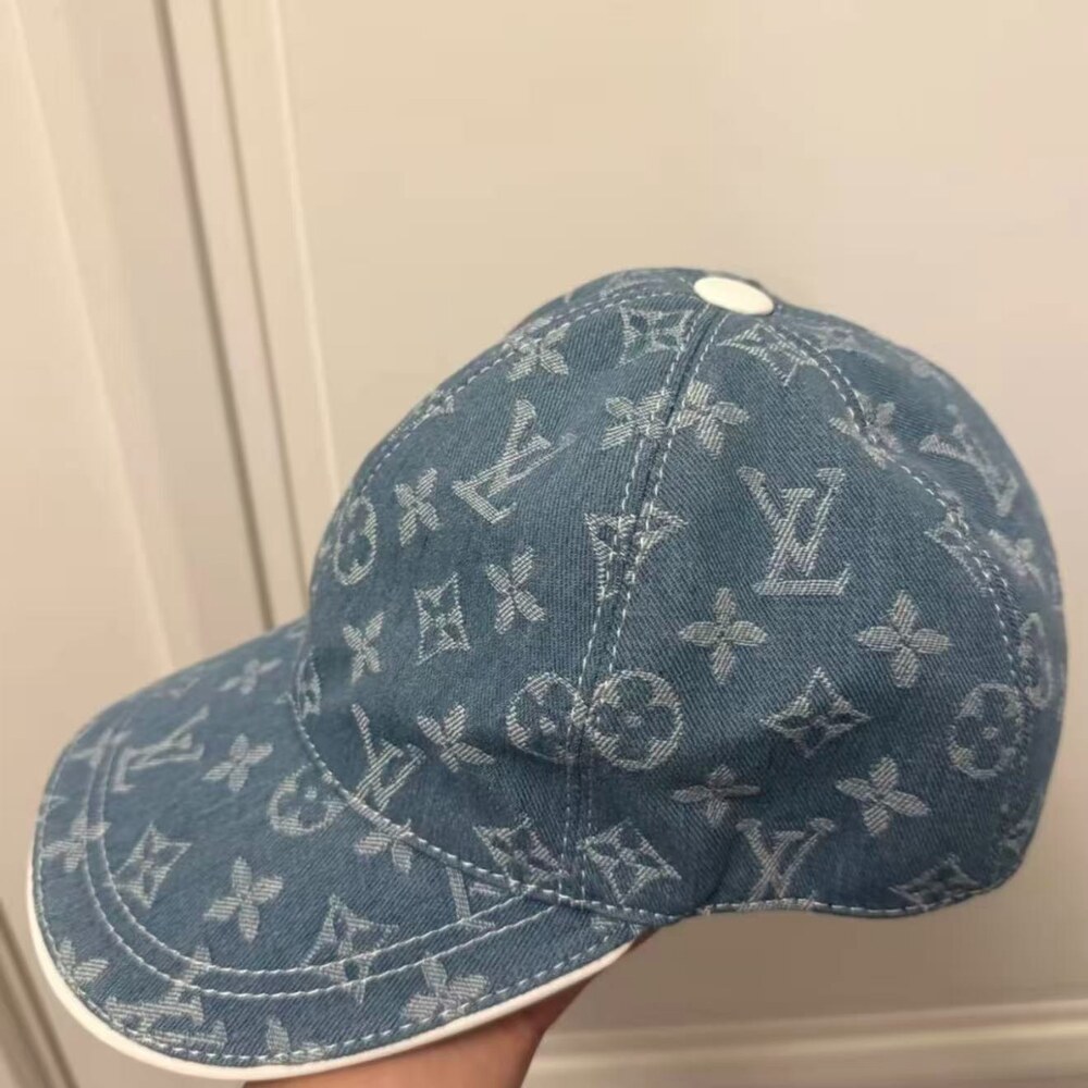 Louis Vuitton Monogram Denim Baseball Cap Blue - Picture 3 of 4